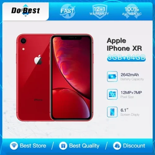 Orijinal Apple iPhone XR 4G LTE Cep Telefonu Kullanılmış 6.1 "3GB RAM 64GB/128GB/256GB ROM Cep Telefonu 12MP+7MP Hexacore Apple Akıllı Telefon