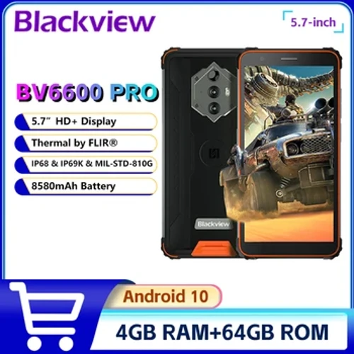 Blackview BV6600 Pro Thermische Beeldvorming Robuuste Smartphone 8580mAh IP68 Waterdicht 16MP 5.7 '' 4GB + 64GB Global Bands NFC Mobiele Telefoon