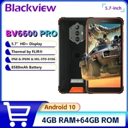 Blackview BV6600 Pro Thermische Beeldvorming Robuuste Smartphone 8580mAh IP68 Waterdicht 16MP 5.7 '' 4GB + 64GB Global Bands NFC Mobiele Telefoon