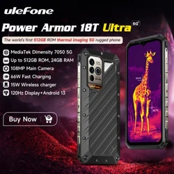 [Weltpremiere] Ulefone Power Armor 18T Ultra 5G Robustes Telefon 512 GB ROM + 24 GB RAM Wärme ImagingCamera FLIR® Smartphone