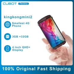 Cubot Kingkong Mini 2 견고한 스마트 폰 4 인치 QHD 디스플레이 3GB + 32GB 13MP 카메라 안드로이드 10 듀얼 SIM 4G 방수 휴대 전화