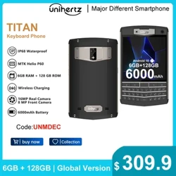Unihertz Titan ऑक्टा कोर रग्ड स्मार्टफोन 4G 6GB 128GB Android 10 QWERTY कीबोर्ड मोबाइल फोन NFC 6000mAh 8MP 16MP सेलफोन