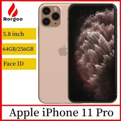 Apple iPhone 11 pro 64GB 256GB ROM Imefunguliwa Simu Halisi ya Mkononi A13 Bionic 4G LTE 5.8" Skrini ya 12MP+12MP Kitambulisho cha Uso Simu ya mkononi