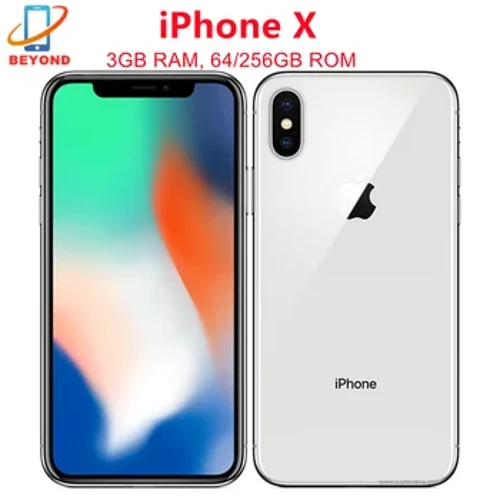 Alkuperäinen Apple iPhone X 64 Gt 256 Gt ROM 5,8" alkuperäinen OLED Face ID A11 Hexa Core lukitsematon 4G LTE -matkapuhelin iPhoneX