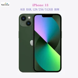 Iphone afal gwreiddiol 13 128gb/256gb/512gb ffôn symudol 5g lte wyneb id nfc ios a15 bionic hexa craidd 6.1 '' 12mp & 12mp 3240mAh