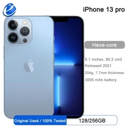 Apple iPhone 13 Pro 6,1" Super Retina XDR OLED Lukitsematon RAM 6 Gt ROM 128 Gt A15 IOS Face ID NFC 5G Aito matkapuhelin
