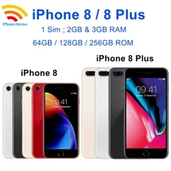 Asli iPhone8 & iPhone 8 Plus 4.7" & 5.5" Retina IPS LCD 64/128/256GB Unlocked 4G iPhone 8 Fingerprint True Tone