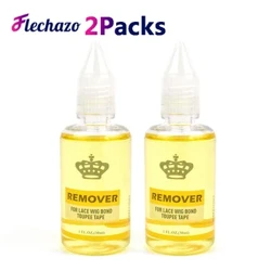 Dissolvant d'extensions de cheveux à action rapide, 2 pièces, dissolvant de colle pour perruque de dentelle, huile, dissolvant adhésif pour liaison capillaire
