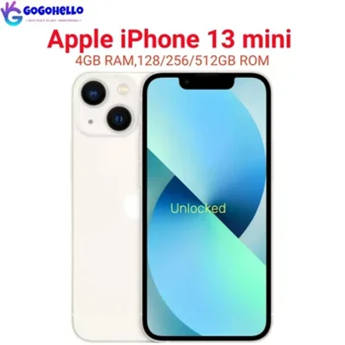 98% Apple Gwreiddiol Newydd iPhone 13 Mini 5.4 "RAM GENUINE 4GB ROM 128/256/512GB A15 BIONIC iOS Face ID NFC 5G Ffôn Cell Datgloi