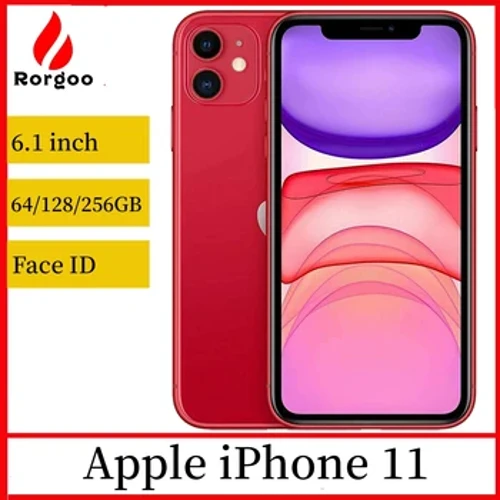 Original ulåst Apple iPhone 11 64GB/128GB/256GB 3110mAh dobbelt 12MP kamera A13 6,1 tommers LCD IOS LTE 4G iphone11 Mobiltelefon