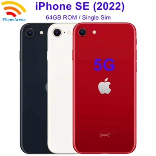 Bagong Arrival iPhone SE 2022 64GB Se3 ROM A15 Bionic Chipset 12MP Camera 4.7' Original Retina LCD Fingerprint 5G