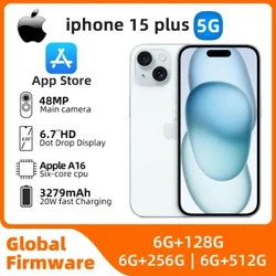 Apple iPhone 15 Plus 5G 6,7'' 6GB RAM 256GB/512GB ROM A16 Bionic Chip iOS 17 Alle Farben in gutem Zustand Original gebrauchtes Telefon