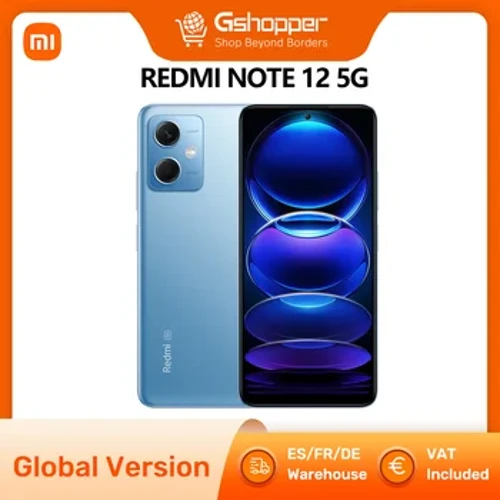 Smartphone Xiaomi Redmi Note 12 5G Version mondiale 4 Go + 128 Go 6,67 "Amoed FHD + Snapdragon® 4 Caméra principale 48MP 33W Charge rapide