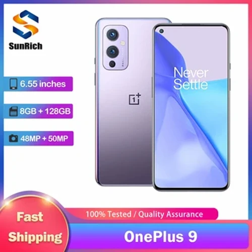 Oryginalny telefon komórkowy OnePlus 9 5G Dual SIM NFC 6,55 '' 8 GB + 128 GB 12 GB + 256 GB ROM 48 MP + 50 MP + 2 MP + 16 MP 8K wideo Octa-Core SmartPhone
