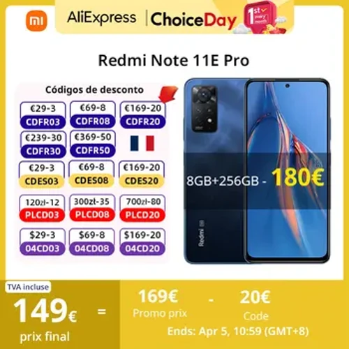 Смартфон Global Rom Xiaomi Redmi Note 11E Pro 5G Note 11 E Pro, задняя камера 108 МП, Snapdragon 695, зарядное устройство 67 Вт, аккумулятор 5000 мАч