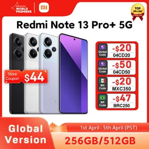 [Bertsio globala] Xiaomi Redmi Note 13 Pro Plus 5G Smartphone berria 120W HyperCharge MediaTek Dimensity 7200-Ultra 200MP OIS Kamera