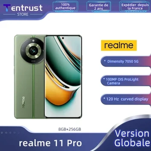 Leagan Domhanda réalaíoch 11 Pro 5G Smartphone MTK Toise 7050 6.7" 120Hz Scáileán AMOLED 100MP ProLight ceamara OIS 67W Muirearú