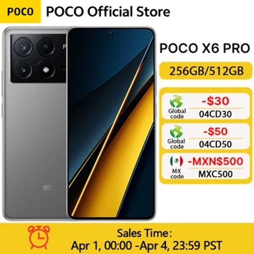POCO X6 Pro 5G Globale Version Smartphone Dimensity 8300-Ultra 6.67" 1.5K Flow AMOLED DotDisplay 64MP 67W NFC 67W Turboladung
