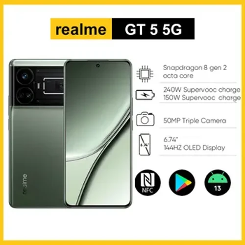 Новый смартфон с глобальной прошивкой Realme GT5 5G, Snapdragon 8 Gen 2, 50 МП, 6,74 дюйма, 144 Гц, OLED, GPS, NFC, с глобальной прошивкой, Realme GT 5 celular