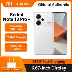 Global ROM Redmi Note 13 Pro+ 5G Smartphone, Tele-gagana, 6.67 "Tulafono, 7200-Ultra, 5000mAh, 200MP, 120W Totogi vave, IP68