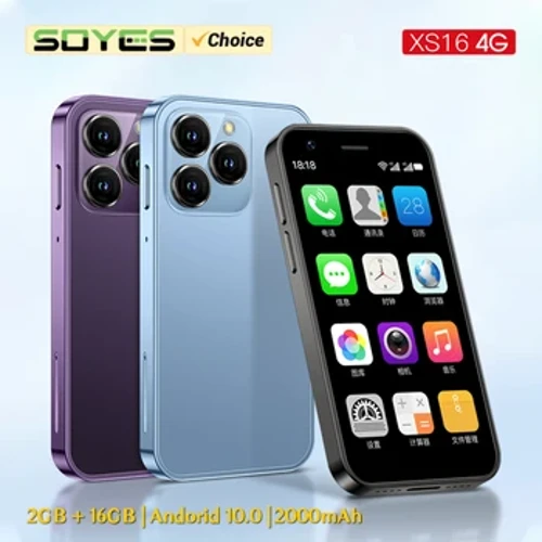 SOYES XS16 Mini Android10.0 Смартфон 4G мрежа 2GB RAM 16GB ROM 3" дисплей 5MP камера Dual SIM с Play Store WhatsAPP