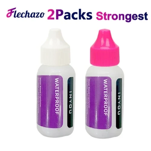 Waasserbeständeg Perücke Klebstoff 1.3Oz Hoer Ersatz Klebstoff Fir Spëtze Perücken 2 Stéck Strong Hold Spëtzele Front Perücken Kleb Bindung Hoer Klebstoff