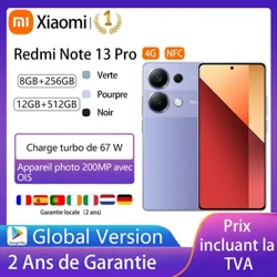 Xiaomi Redmi Note 13 Pro 4G Smartphones NFC Amole Screen FHD + 120HZ Charge 67W Camera 200MP Global Version