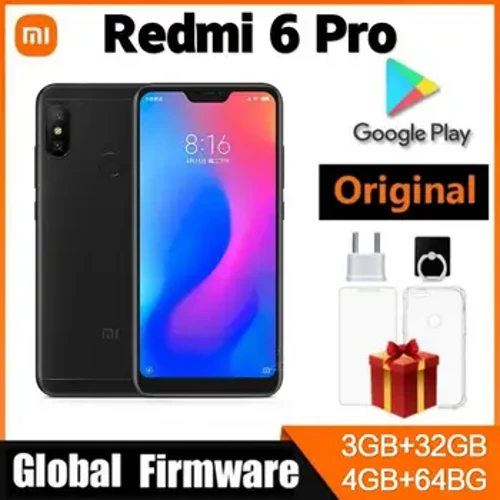 Xiaomi Redmi 6 Pro 4GB 64GB 4000 mAh Snapdragon 625 Pixels Μπαταρία Dual SIM Android Global Rom 4G Smartphone 3GB 32GB Κινητό τηλέφωνο