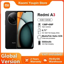 Global Version Xiaomi Redmi A3 Smartphone Mediatek Helio G36 Hd Screen 6.71 Inch Dual Camera 5000mah Battery 10w Fast Charge