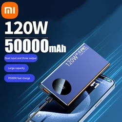 Xiaomi 120W 50000mAh Power Bank o dużej pojemności szybkie ładowanie Powerbank przenośna ładowarka do iPhone'a Samsung Huawei NOWOŚĆ