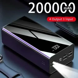 Power Bank 200000mAh Portable Fast Charging PowerBank 100000 mAh 4 USB PoverBank External Battery Charger Para sa Xiaomi Mi 9 iPhone