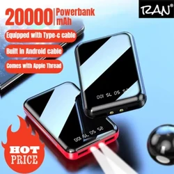 Faletupe Malosiaga 20000mAh LED Fa'amatalaga Fa'aigoa Uila Ma'a i fafo Mo Iphone 12 13 13Promax Fa'ata Fa'aata Mata'i Powerbank