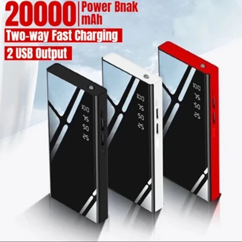 Power Bank с быстрой зарядкой на 20000 мАч, Power Bank с быстрой зарядкой и внешним аккумулятором 2,1 А для смартфона, Power Bank