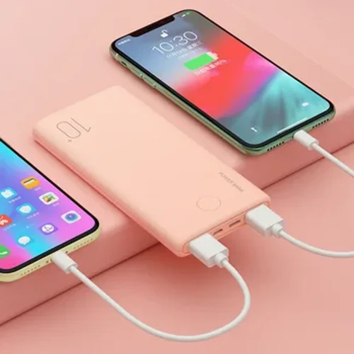 10000mAh Bærbar Power Bank Dobbel USB Telefon Eksternt batteri Powerbank for iPhone 13 12 11 Huawei Samsung Xiaomi Poverbank