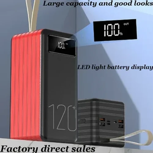Hurtiglading 66W Power Bank 120000mAh Bærbar PD Bærbar Lader Power Bank eksternt batteri for iPhone 14 13 12 Pro Xiaomi