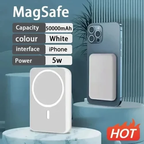 Draagbare Macsafe Extra Reserve Externe Magnetische Batterij Power Bank Draadloze Oplader Voor Iphone 12 13 14Pro Max Powerbank