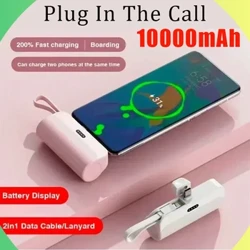 Mini Power Bank 10 000 mAh prenosná nabíjačka mobilného telefónu Externá batéria Power Bank Plug and Play typu C pre iPhone Samsung Huawei