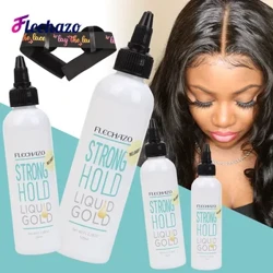 Kloer flësseg Gold Spëtzepatroun Klebstoff Fir Kaal Cap Ufänger Frëndlech Strong Hold Spëtzeklebende Gel Hoerverbindung a Perücke Cap Einfach ze benotzen