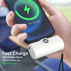 Sạc nhanh Di Động Power Bank Mini Nhẹ Pin Ngoài dành cho iPhone Samsung Xiaomi Honor Tích Hợp Loại C Lightning cắm