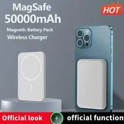 Göçme Macsafe kömekçi ätiýaçlyk daşarky magnit akkumulýator paketi Power Bank simsiz zarýad beriji iphone 12 13 14Pro Max Powerbank