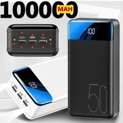 2023New Hot Sales Universal 5v 2.1a Codi Tâl Cyflym 100000 MAh Gallu Mawr Codi Tâl Banc Cyflym Codi Tâl Symudol Pŵer