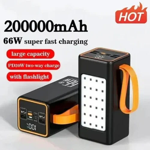 66W 200000mAh Power Bank Suure mahutavusega PD20W Powerbank kaasaskantav kiirlaadija väline aku iPhone Xiaomi Samsung jaoks