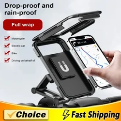 Tahan Air Sepeda Motor Dudukan Ponsel Dukungan Universal Sepeda GPS 360° Putar Adjustable Dudukan Ponsel Sepeda Motor