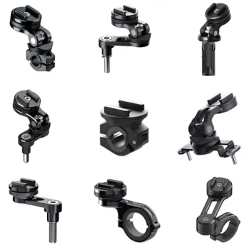 Paʻa Kelepona Puka Triple Tree Fork Mount Clamp Mobile Phone Stand Motorcycle Mirror Navigation Phone Support Handlebar Bracket