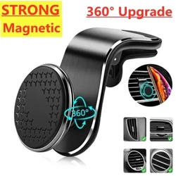 Magnetisk biltelefonhållare Stativ Luftventil Magnet Bilfäste GPS Smartphone Mobilstöd i bilfäste för iPhone Samsung Xiaomi