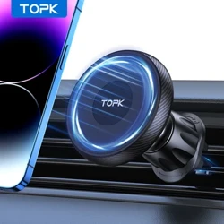 TOPK Supporto Magnetico per Telefono per Auto Presa d'Aria Supporto per Telefono per Auto per Magsafe iPhone 15 14 13 ProMax Xiaomi Samsung Forte Supporto Magnetico