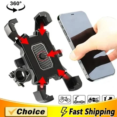 Sealbhóir Fón Rothar Leictreach Rothlach 360 ° le haghaidh iPhone Xiaomi Marcaíocht MTB Rothar Moto Seastán Gluaisrothar Lúibín Rothaíocht Neamh-duillín