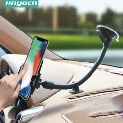 Xnyocn Universal Windschutzscheibe Armaturenbrett Flexibler langer Arm Autotelefonständer Halter Halterung für iPhone 13 12 11 Pro Max 8 Xiaomi Huawei