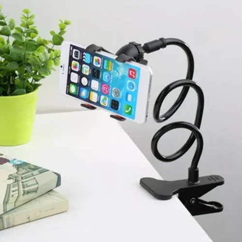 Supporto per clip per telefono Accessori per staffa per testiera da tavolo per uso domestico, collo regolabile universale staccabile portatile