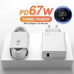67W original tez USB zaryadlovchi Xiaomi 14 13 12 11 Ultra Redmi K70 K60 Note 13 12T 9 Pro Turbo zaryadlovchi 6A toifa C zaryadlovchi kabeli